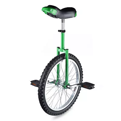 20 Inch Green Unicycle Adjustable Height Leakproof Mountain Tire Cycling Sports • $89.90