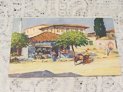 Postcard Vintage Signed Art Greece Salonica  Cassandra Street Written On 1918 • £2.75