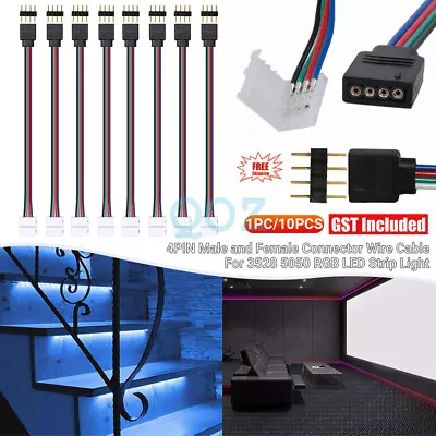 4PIN Male/Female Connector Wire Cable For 3528 5050 RGB LED Strip Light • $3.66