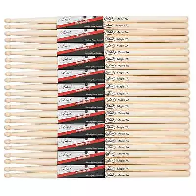 Artist DSM7A Maple Drumsticks W/ Wooden Tips 12 Pack • $51