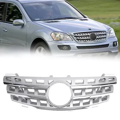 AMG Style Front Grille Grill Fit Mercedes-Benz ML-Class W164 2005-2008 Chrome U8 • $86.71