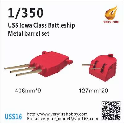 1/350 Very Fire Scale USS Iowa Class Metal Barrels And Waterblast • $23.91