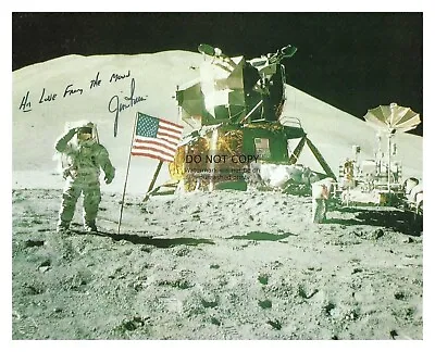 Astronaut James Irwin Saluting  Hi From The Moon  Autographed 8x10 Nasa Photo • $8.49