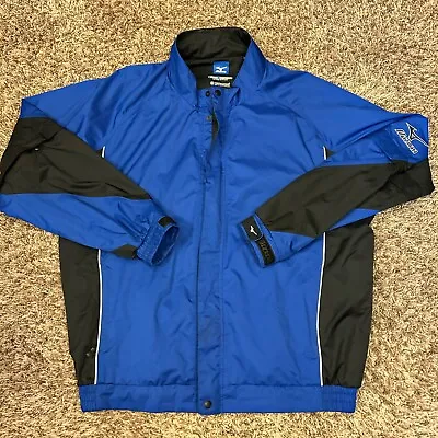 Mizuno ImpermaLite Jacket Adult Extra Large Blue Black Waterproof Convertible • $28.88