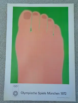 Tom Wesselmann 1972 Olympic Poster Olympische Spiele Munich Green Right Foot Art • $49.99