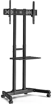 FITUEYES 1.7M Tall Mobile TV Stand On Wheels For 32-75 Inch TV H-Base 15°...  • £135.99