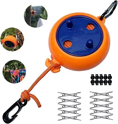 £9.99 • Buy Extendable Clothes Line Camping Portable 10 M Travel Holiday Outdoor Clothes. UK