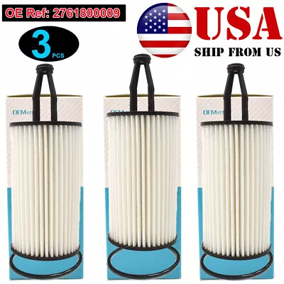 3Pc Oil Filter 2761800009 For Benz C350 E400 GL550 ML350 C300 E350 R350 S550 • $16.55