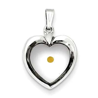Sterling Silver Large Heart With Mustard Seed Pendant • $56.99