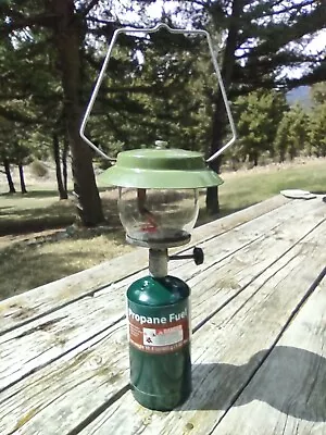 Vintage Bernz-O-Matic PortaLight Propane Lantern Pyrex/Coleman Globe Green Top • $25