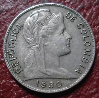1938 Colombia 1 Centavo In Vf Condition • $0.99