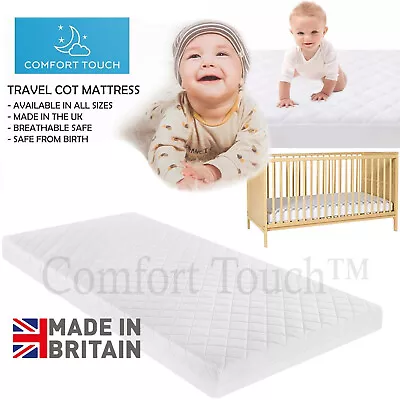 Cot Bed Mattress Premium Breathable Foam Mattress For Baby Junior Toddler Sizes • £14.99