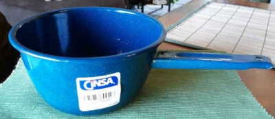 $6.99 • Buy Mexican 100% Blue Enamel (Peltre) POT (Deep Pot18 Caribe Tres) - 6 Cups Cap