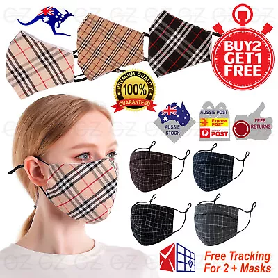 Cotton Washable Adult Unisex Face Mouth Mask Pattern Soft Comfortable Protective • $8.45