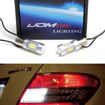 (2) Error Free White 1156 7506 P21W LED Bulbs For Euro Car Backup Reverse Lights • $31.49