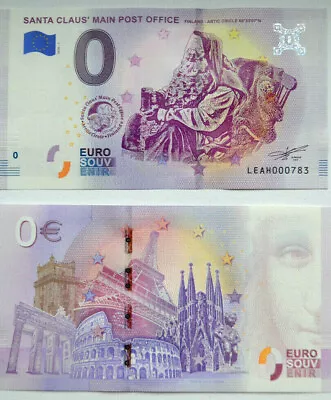 0 Euro Souvenir Banknotes Santa Claus  Main Post Office 2018 Unc Error Artic • £8.39