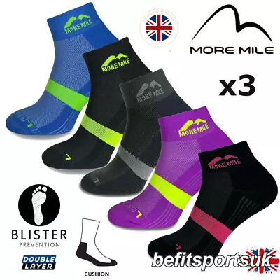 Mens Womens Blister Socks Padded Cushioned Ladies More Mile Preventer Sports 3 • £9.90