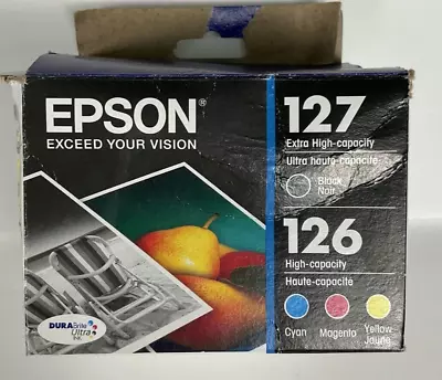 Genuine Epson 127 Black 126 Magenta Yellow T127120-BCS High - EXP 8/2023 NO CYAN • $36.35