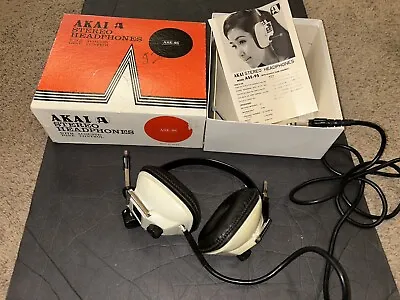 Vintage Akai ASE-9S Stereo Headphones With Original Box MADE IN JAPAN • $33.99