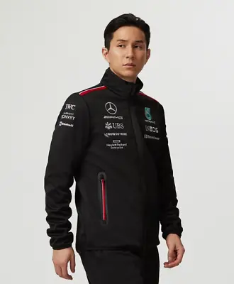 Mercedes AMG Petronas UBS IWC F1 2023 Team Softshell Jacket Mens - Black Size L • $99.99