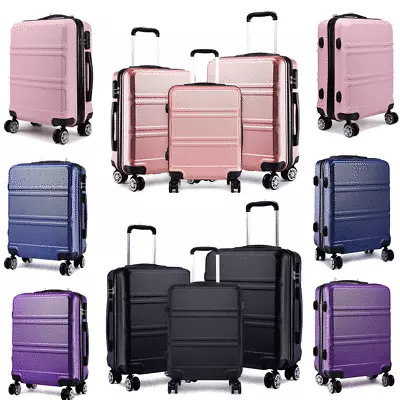 20/24/28Inch ABS Hard Shell Suitcase Set Spinner 4 Wheels Luggage Travel Case  • £84.89