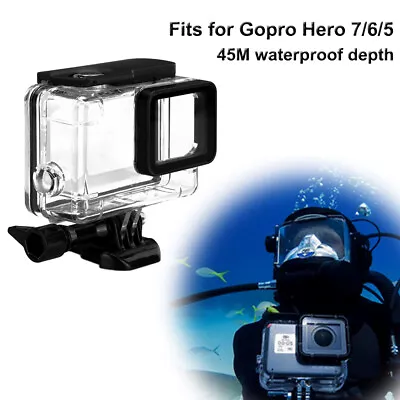 Waterproof Diving Black Camera Accessories 45m Housing Case For GoPro Hero 7 6 5 • $14.95