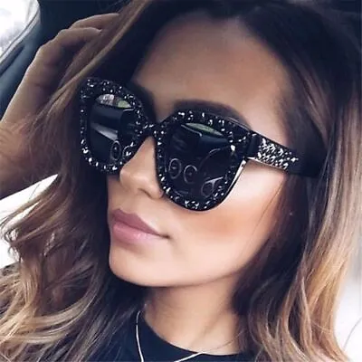 $5.63 • Buy Crystal Women Sunglasses Female Shades Square Sunglasses Oversized Sunglasses