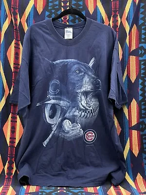 Vintage Chicago Cubs MLB National League Pro Player TShirt 2XL XXL Blue • $24.49