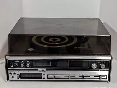 Vtg Sanyo Combo Player Vinyl Record 8 Track AM/FM 2/4 Channel Stereo GXT 4848 • $259.99