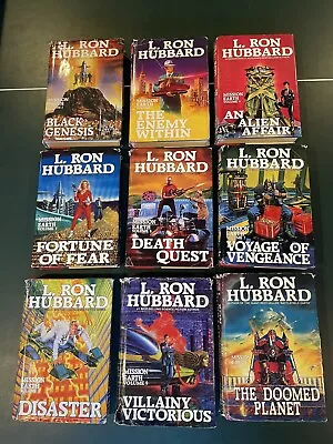 L. Ron Hubbard Mission Earth Series Lot Of 9 - Volumes 2-10 - 1st Ed. - HC DJ • $19.99