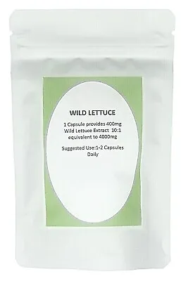 Wild Lettuce Extract Capsules 4000mg High Strength Tablets Vegan Multi Listing • £7.99