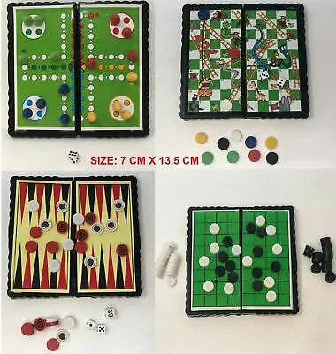 Magnetic Pocket Size Ludo Snakes & Ladders Gomoku Backgammon Foldble Board Game • £5.99