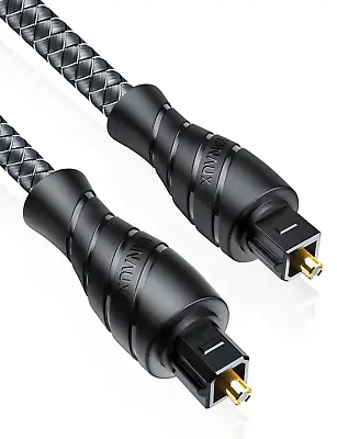 Fiber Optical Digital TOSLink S/PDIF Audio Cable 1.5ft 3ft 6ft 12ft 25ft 50ft  • $16.61