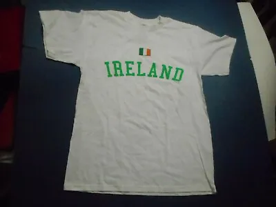 Men's Ireland Flag Short Sleeve Graphic T-Shirt White  S Small FREE SHIPPING • $7.40