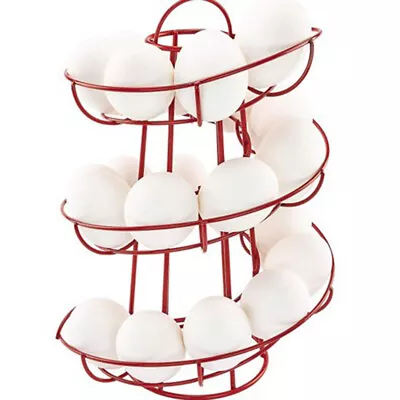 Kitchen Storage Spiral Helter Skelter Egg Holder Stand Rack Holds 24 Eggs • £20.39