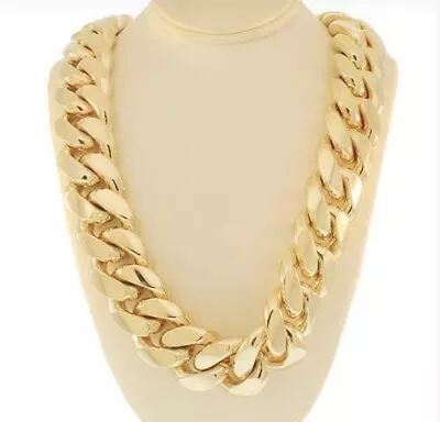 10k 15mm Miami Cuban Link Chain Yellow Gold 24 Inch Mens SOLID 10kt 308 Grams • $13999.99