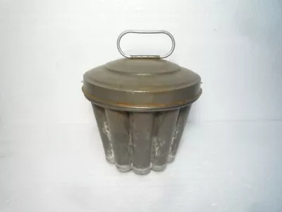 ANTIQUE  BIG  METAL  MOLD  CAKE  JELLO  DESSERT  PUDDING  1920s / 1930s • $69.90