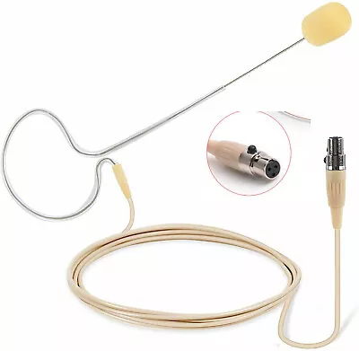 Skin Color 3 Pin Mini XLR Single Ear Hanging Headset Microphone For AKG Bodypack • $12.99