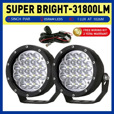 $72.89 • Buy OSRAM Black 5INCH LED Driving Lights Spotlights Round Truck Headlights 12V 24V