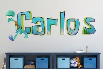 £31.49 • Buy Squidward Spongebob Custom Vinyl Stickers 3D Wall Decals Name Art KA216