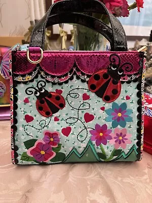 Incredible Choice Ladybug In Green And Pink Bag Comes With Tag • £45