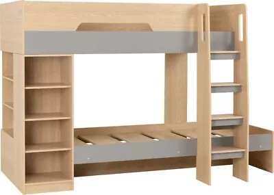 Pluto Grey/oak Effect Bunk Bed • £399.99