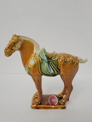 £36.74 • Buy Tang Dynasty Majolica Sancai Luoyang Drip Glaze War Horse 1950s Vintage Chinese