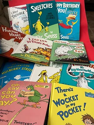 Vintage Dr. Seuss Hardcover Book Lot Of 11 Grolier Book Club Edition 8x11 • $65
