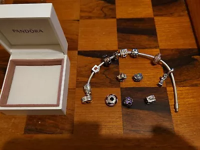 Pandora Silver Bracelet With 13 Charms • £129.99