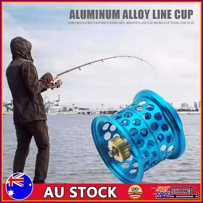 Low Profile Casting Fishing Reel Modified Line Cup For DAIWA Steez (Blue) • $23.59