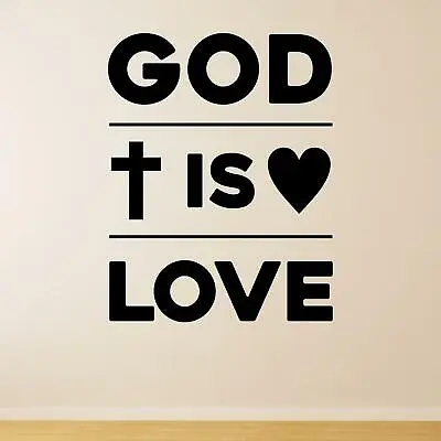 £4.76 • Buy God Is Love Wall Sticker Decal  Quote Christian Bible Religious Home Jesus Décor