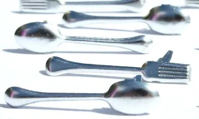 SILVERWARE BRADS Scrapbooking Flatware Fork Spoon Dining Card Making Stamping • $2.25