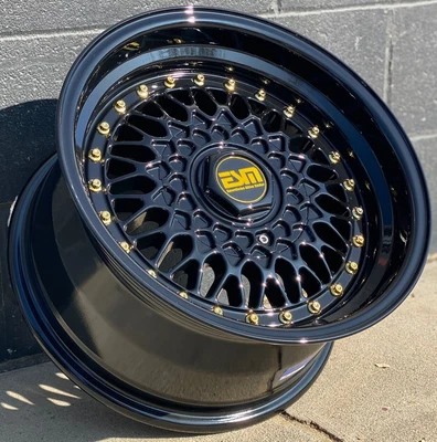 $800 • Buy 15x8 +15 GBK 4x100 5x100 ESM-02R Wheels Rims VW Mk1 Jetta Golf GTI Honda 
