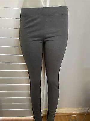 Woman’s Mossimo Black Gray Color Block Leggings Pants Size Medium • $15